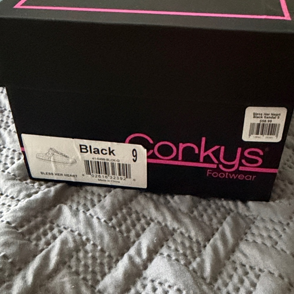 Corkys Black and Pink Footwear Box